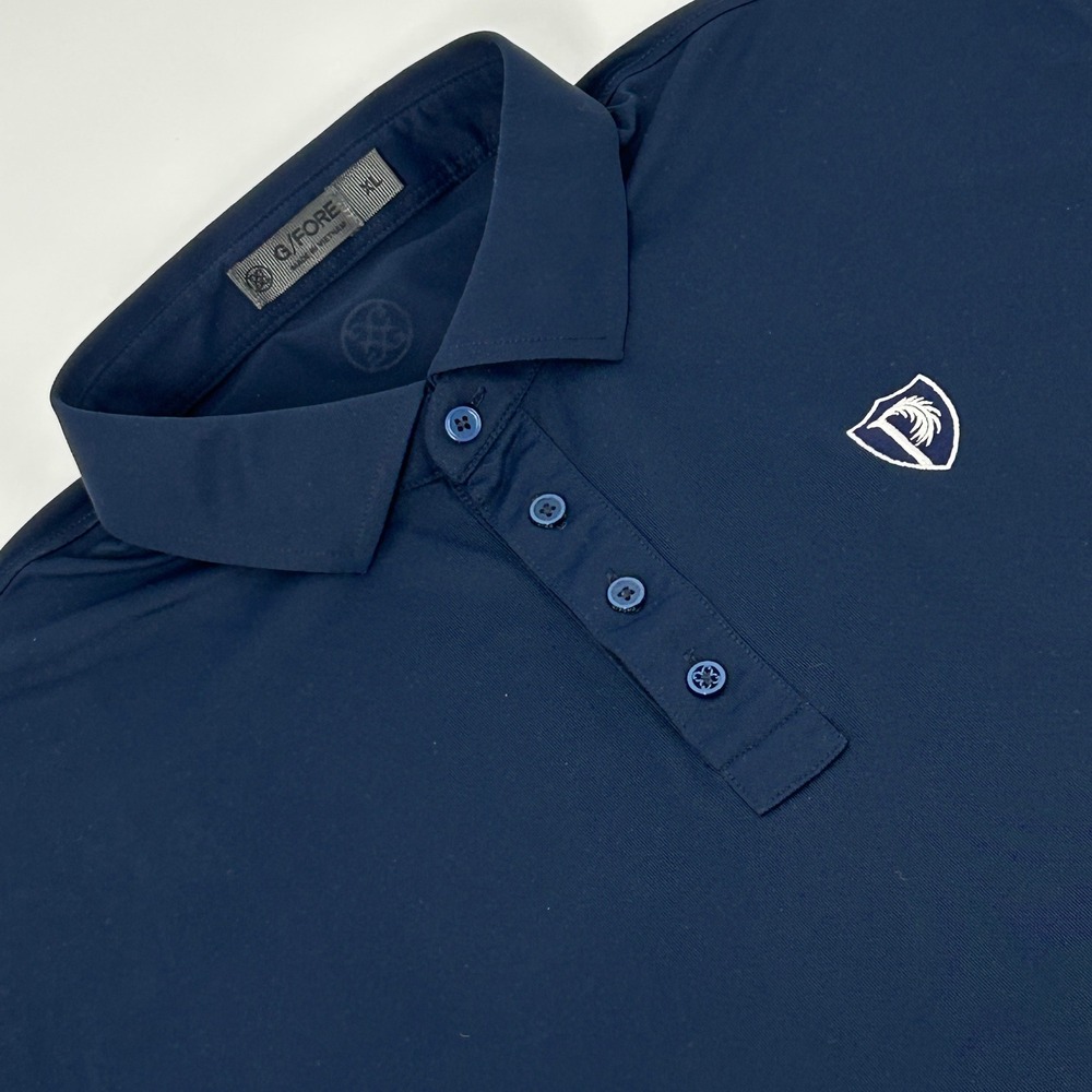 G/FORE Polo Shirt‎ Men XL Navy Blue Parkland Country Club Golf Performance
